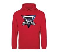 SMARTYPANTS Gladiators Arena Hoodie Pullover Sweatshirt Youth Tournament Champion Graphic Hooded Sweater for Boys Girls School Sportswear Comfortable (UK, Age, 12 Years, 13 Years, Regular) Red