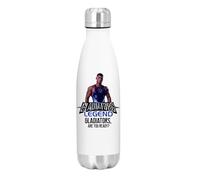 SMARTYPANTS Gladiators Legend Insulated Water Bottle 17oz Stainless Steel Reusable Flask for Gym Sports Fitness Double Walled Vacuum Sealed Leakproof Canteen for Fans Athletes Training White Silver