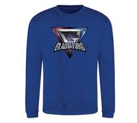 SMARTYPANTS Gladiators Logo Pullover Jumper - Retro TV Show Sports Fan Comfortable Comfy Nostalgia-Inspired Apparel Graphic Hoodie Bold Fun Tele Show Present Gift (7-8 Years, Blue)