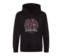 SMARTYPANTS Gladiators Mixed Group Pullover Hoodie - Retro TV Show Sports Fan Comfortable Comfy Nostalgia-Inspired Apparel Graphic Hoodie Bold Fun Tele Show Present Gift (Medium, Black)