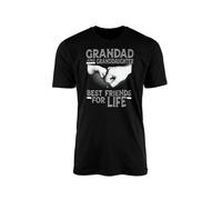 SmartyPants Grandad and Granddaughter Best Friends for Life T-Shirt Top Tee - Happy Father's Day Father Daddy Dad Grandfather Grandpa Birthday Fist Bump Gift Present (4XL, Black)