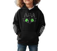 SMARTYPANTS Green Eyed Dragon Hoodie Graphic, Boys and Girls Soft Cotton Pullover Sweatshirt, Mythical Creature Scale Print Sleeves Hooded Toddler (UK, Age, 9 Years, 11 Years, Regular)
