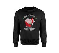 SMARTYPANTS Have A Cracking Christmas Jumper - Men's Novelty Festive Xmas Funny Humorous Joke Slogan Quote Rude Santa Gifts Present Sweatshirt Man Clothes Clothing (Black Prime, Small)