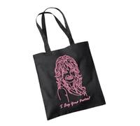 SMARTYPANTS I Beg Your Parton Tote Bag Funny Canvas Shopping Carrier Country Music Legend Singer Retro Novelty Shoulder Bag Gift for Women Men Dolly Reusable Grocery Sack Handles