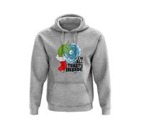 SMARTYPANTS I'm All Toasty Inside Christmas Hoodie - Merry Grinchmas Grumpy Festive Xmas Cosy Comfortable Present Gift (2XL, Grey)