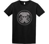 SmartyPants in His House at R'yleh... - Call of Cthulhu H.P Lovecraft Inspired Book T-Shirt (Large) Black