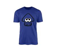 SMARTYPANTS Inkling Squid - Multiple Colours Splatoon Switch Game Inspired Kids Adult T-Shirt (7/8, Blue)