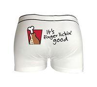 SmartyPants It's Finger Lickin' Good Boxers - Funny Novelty Hilarious Valentine's Day Gift Machine Washable Elasticated 95% Cotton 5% Elastane 160 GSM Comfort Assured (White Prime, XL)