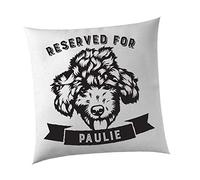 SmartyPants Large Personalised Dogs Cushion - Choose Your Dog - Home Living Room Bedroom House Dog Bed (Poodle)