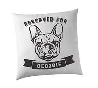 SmartyPants Large Personalised Dogs Cushion Cover - Choose Your Dog - Home Living Room Bedroom House Dog Bed (French Bulldog)