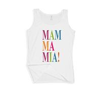 SMARTYPANTS Mamma Mia Glitter Letters Vest Top - Here We Go Again (White, Large)