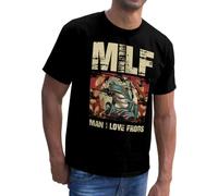 SmartyPants Milf Man I Love Frogs T-Shirt Top Amphibians Slime Green Lily Pad Pond Fly Food Rude Crude Funny Joke Hilarious Fun Phrase Saying Play Words Gift Present (3XL, Black Prime)