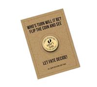 SmartyPants Mum Dad Decision Coin - Whose Turn Is It Funny Wooden Flip Token - Novelty Parenting Gift for Parents Birthday Christmas (Wood)
