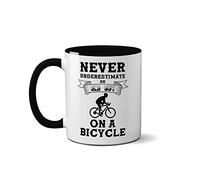 SMARTYPANTS Never Underestimate an Old Guy Mug- Funny Joke Present Cycling Bicycle Birthdays Ceramic Handle Idea Heavy Duty Handle Dishwasher and Microwave Safe