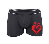SmartyPants Nice Cock Mens Valentines Day Boxers- Christmas Birthdays Love Presents Gifts (2XL, Black Prime)