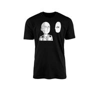 SMARTYPANTS OK One Punch Man Saitama Anime Inspired T-Shirt (3XL Prime) Black