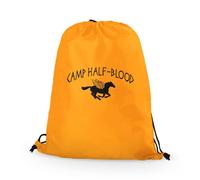 SMARTYPANTS Orange Camp Half Blood Drawstring Bag - Percy Jackson Greek Gods Book Gym Football Swimming Dance Back to School Nursery Primary Backpack Gift Present (Orange)