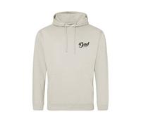 SMARTYPANTS Personalised Date Dad Est. Hoodie Pullover - Father's Day Dad Daddy New Dad Expecting Mens (Large, Natural)