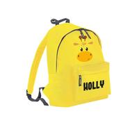 SMARTYPANTS Personalised Giraffe Backpack - Zoo Animal Childrens Kids School Nursery Bag Name Personal Rucksack Cute Yellow Unique Boys Girls Gifts Presents Birthday (Small, Yellow Prime)