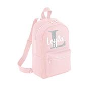 SmartyPants Personalised Initial Girl's Kid's Backpack - Children's School P.E Hand Luggage (Backpack + Water Bottle)