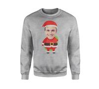 SmartyPants Personalised Photo Santa Face Jumper - Novelty Funny Personal Joke Merry Christmas Festive Seasonal Xmas Father Work Party Gift Present Sweatshirt Pullover