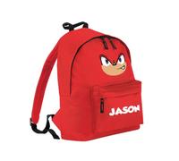 SmartyPants Personalised Red Hedgehog Backpack School Bag Fantasy Adventure Game Spiked Hand Guardian Master Emerald Quality Product Stitching Padded Shoulder Straps (Personalised)