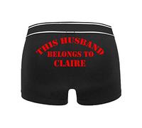 SmartyPants Personalised This Husband Belongs to... Boxers - Funny Novelty Valentines Day