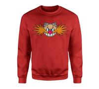 SmartyPants Professor Egg Man Jumper Robotnik Scientist Japan Evil Game Gamer Bad Guy Moustache Goggles Robot Gemstone Ring Fantasy Action Adventure Gift Present (Large, Red)