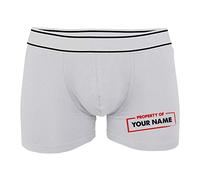 SmartyPants Property of Boxers - Funny Valentines Day Gift Present Boyfriend Girlfriend (White, 2XL)