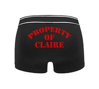 SmartyPants Property Of Personalised Name Mens Boxers - Valentine's Day Anniversary Husband Partner Boyfriend Boxer Shorts Underwear Gifts Presents