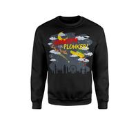 SmartyPants Rudolph You Plonker Jumper/Sweatshirt Present Trotter Red Nosed Reindeer Rudolph 80% Ringspun Cotton Polyester 20% Cotton (Large, Black)