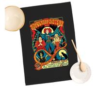 SMARTYPANTS Sanderson Sisters Retro Black Tea Towel - Hocus Pocus Witch Cauldron Potion Spell Coven Halloween Movie TV Film Cinema Chef Cook Cookware Kitchen Accessories (One Size, Black Prime)