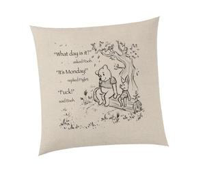 SMARTYPANTS Sarcastic Winnie the Pooh and Piglet Cushion Natural - SKETCH Novelty Cute Sweet Funny Rude Swear Quote Monday Best Friend Pig Bear Home Gifts Presents (Cushion Cover)