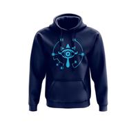 SmartyPants Sheikah Eye Symbol Legend of Zelda BOTW fan inspired Hoodie S-XXL (XX-Large) Navy Blue
