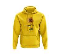 SMARTYPANTS Sunflower Hoodie - Flower Botanical Bold Yellow Nature Outdoor Summer Pretty Helianthus Gardener (XL, Yellow)