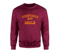 SmartyPants Sunnydale Sweatshirt Jumper - Buffy the Vampire Slayer High School Horro Teen TV Show Halloween Willow Witch Giles 90's Costume Gift Present JH030BURG (3XL, Burgundy)