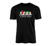 SMARTYPANTS The Christmas Santapede Christmas T-Shirt Top Tee - Novelty Funny Rude Crude Explicit Fun Joke Merry Xmas Eve Festive Jolly Centipede Work Party Gift Present (Large, Black Prime)