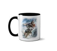 SMARTYPANTS Tom Clancy Ghost Recon Breakpoint Mug- Gaming Ceramic Christmas Birthdays Gift Large Heavy Duty Handle Dino Coated Dishwasher/Microwave Safe Sublimation Ceramic (Black Handle)