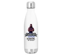 Smartypants Viper Snake Warrior Insulated Stainless Steel Water Bottle 500ml White Sports Flask for Gym Training Fitness Reusable Metal Drinks Bottle Leak Proof Hot and Cold Canteen Patriotic Design