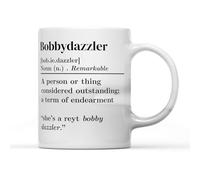 SMARTYPANTS White Coffee Mug - Bobydazzler Dictionary Definition Mug Funny Adult Joke Humour Coffee Tea Mug - 11oz Ceramic Mug, Glossy Two-Tone Finish, Dishwasher & Microwave Safe, Quality & Durable