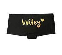 SMARTYPANTS Wifey Pants- Valentines Gift Presents Christmas Birthdays Marriage Partner Fun (Small, Black)