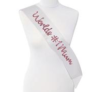 SMARTYPANTS Worlds #1 Mum Dusky Pink Glitter Sash Number 1 Mother's Day Occasion Gift Idea