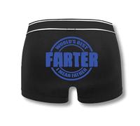 SmartyPants World's Best Farter Boxers - Funny Father's Day Joke Quote Badge Logo Design Machine Washable Elasticated 95% Cotton 5% Elastane 160 GSM Comfort Assured (Black Prime, M)