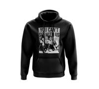 SmartyPants You Can't Sit With Us Black Hoodie Pullover - Fan Inspired Sanderson Sisters Witch Coven Cauldron Potion Spell Salem Black Cat Halloween Movie Film Gift Present (5XL, Black Prime)