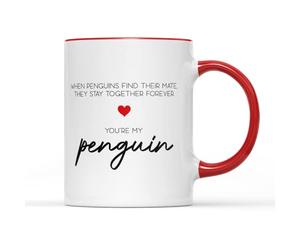 SMARTYPANTS You're My Penguin Mug Tea Coffee Cup - Valentine's Day Anniversary Romance Love Devotion Couple Girlfriend Boyfriend Partner Kitchen Home Gifts Presents (Red