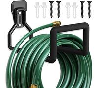 SMARYONG Metal Garden Hose Reel - Heavy Duty Water Hose Holder - Holds Up to 150Ft - Durable Hooks for Garage Outside