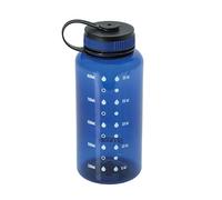 Smash 1 Litre Screw Cap Wide Mouth Water Bottle with Water Markings, Blue
