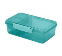 Smash 2.1L Divided Bento Lunch Box with 2 Snack Boxes | Airtight Silicone Seal & Secure Clips | Leakproof Food Storage for School, Work & Travel