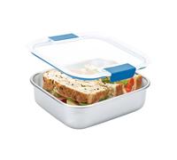 Smash 33063 Microwave Safe Stainless Steel Lunch Box, 600 milliliters, Blue