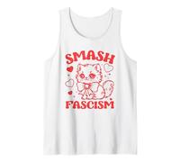 Smash Fascism, Funny Anti-Fascism Cat Tank Top